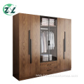 Nordic Wooden Armoire Glass Door Wardrobe